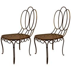 Pair of Italian Brass Side Chairs 10