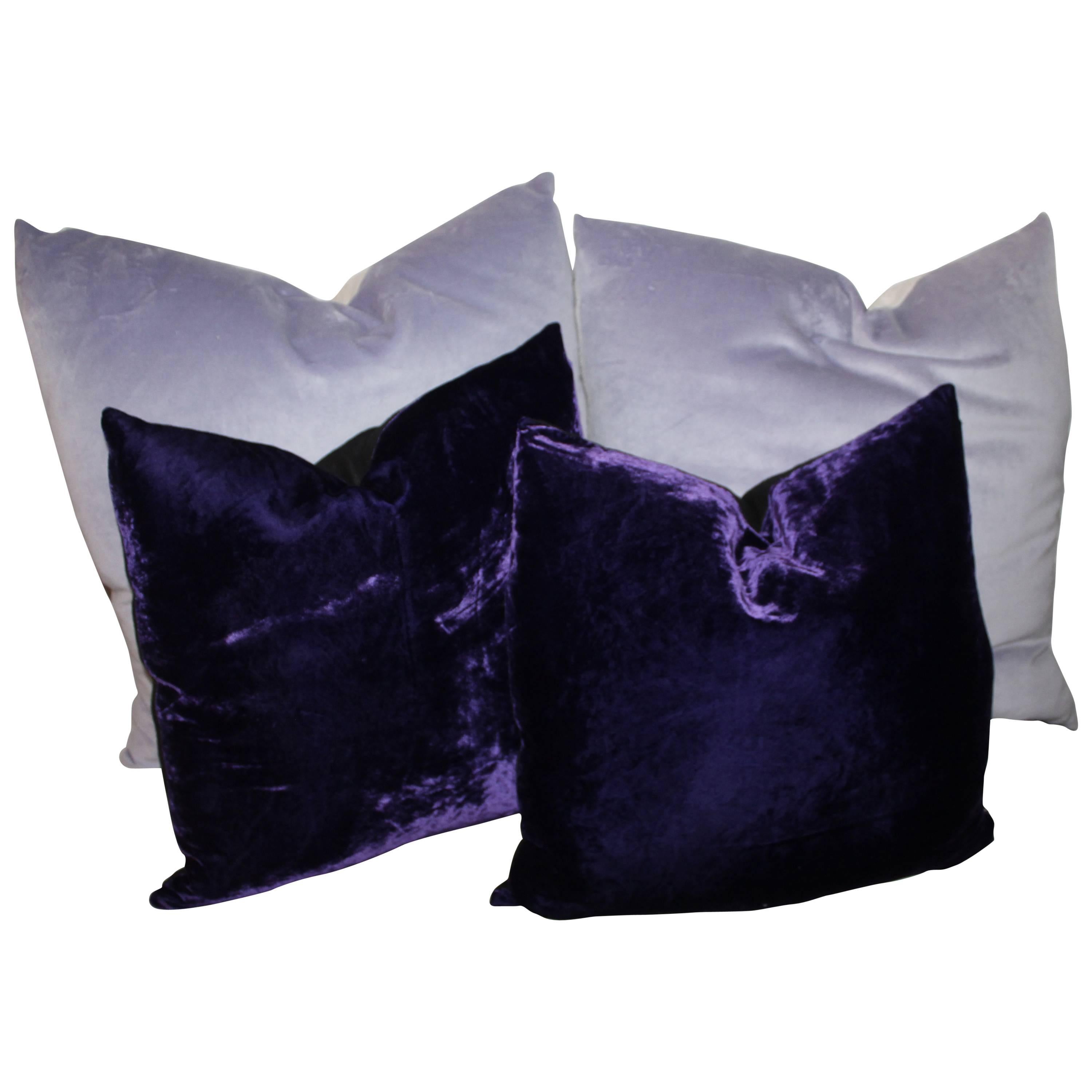 Purple and Lavender Velvet Pillows