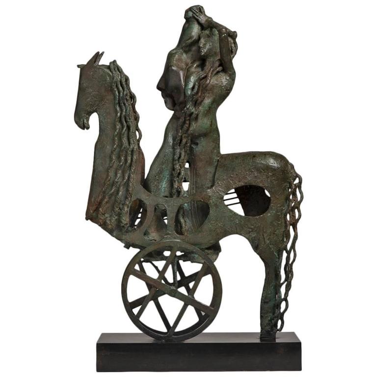 Spanish Bronze Sculpture by Oscar Estruga, circa 1979 For Sale at 1stDibs