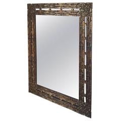 1970s Mirror "Desirèe" in Bronze by Luciano Frigerio