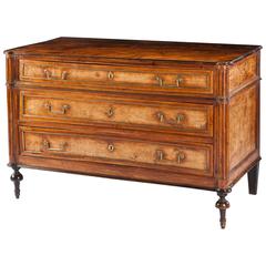 Burr Elm and Fruitwood Louis XVI Commode