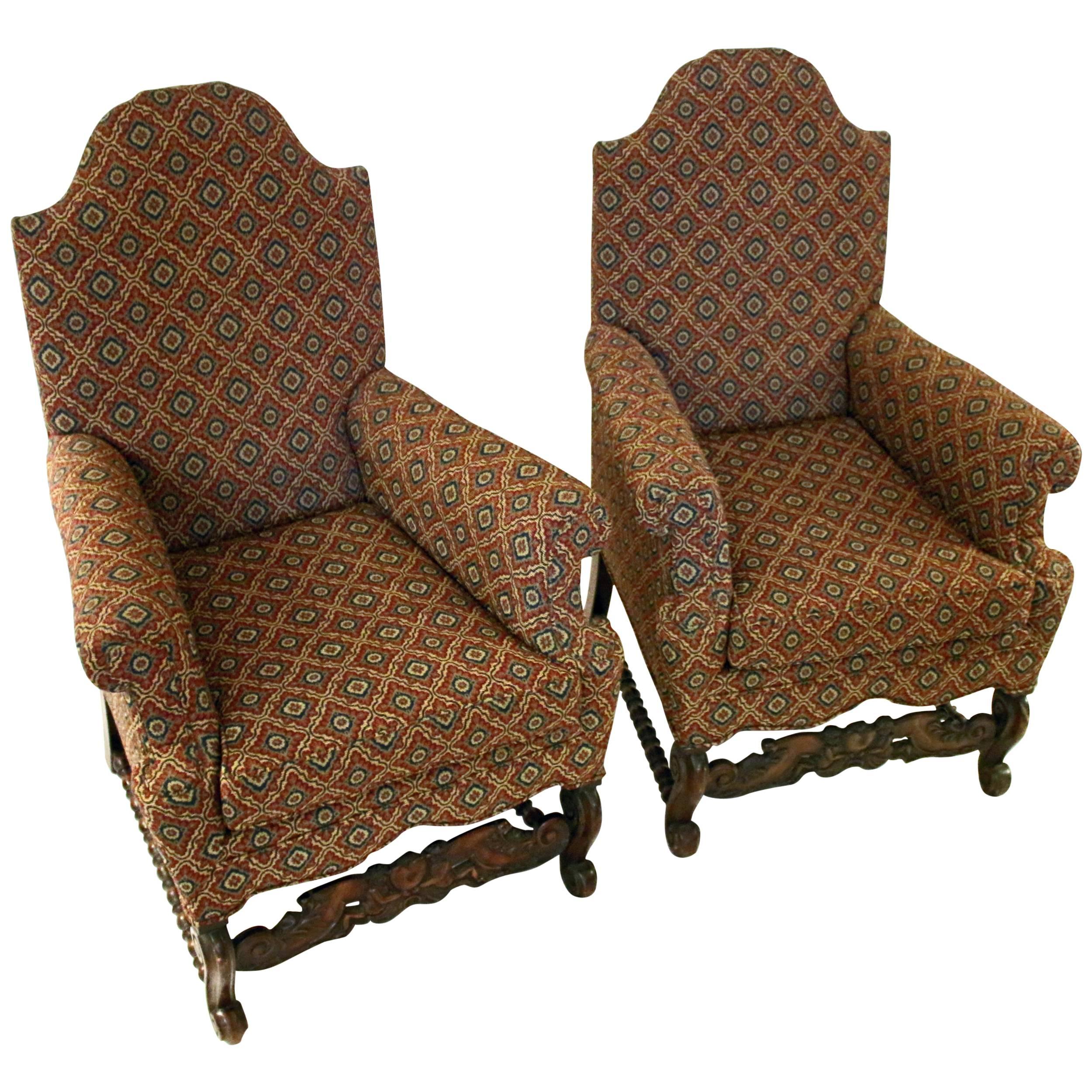 19th century Jacobean Revival Style Chair, Pair For Sale