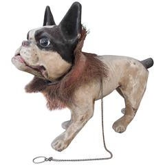 Papier Mâché "Growler" French Bulldog Pull Toy 9
