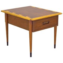 Lane Acclaim Nightstand, Side or End Table, Vintage Mid-Century Modern Walnut