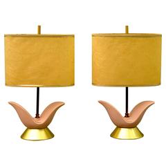 Original Pair of 1963 Royal Haeger Table Lamps
