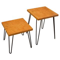 1956 Maple Table, Bobby Pin Legs, P.W. Davis, Used Mid-Century Modern Eames