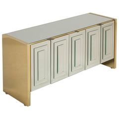 Unusual Five-Door Mirrored Cabinet by Ello, USA, 1970s Unusual Five-Door Mirrored Cabinet by Ello, USA, 1970s