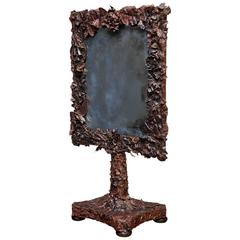 Antique Leather Tale Mirror