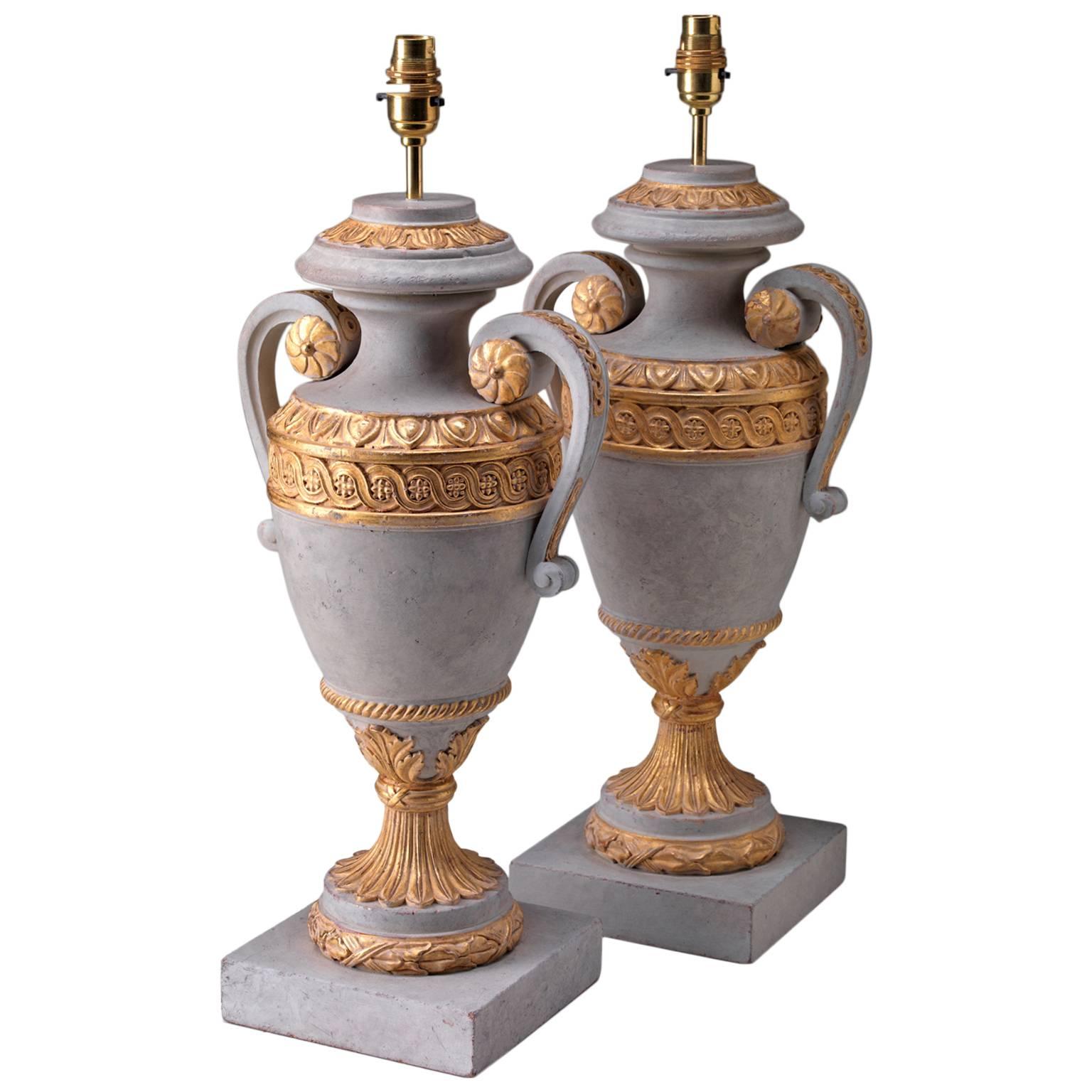 Lamps in the manner of Robert Adam For Sale