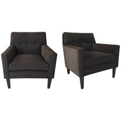 Pair of Classic Lounge Chairs by Edward Wormley for Dunbar