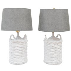 Retro Pair of John Dickinson Plaster Lamps 