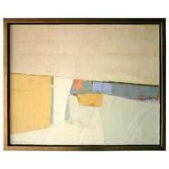 Strikingly Sophisticated Original Paul. W. Wood Abstract Painting, circa 1983
