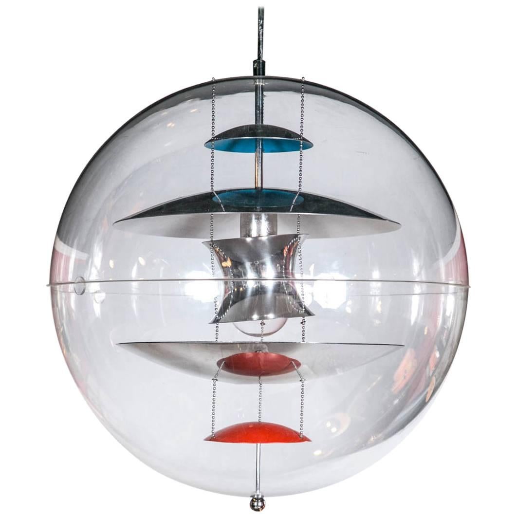 Verner Panton Globe Chandelier For Sale