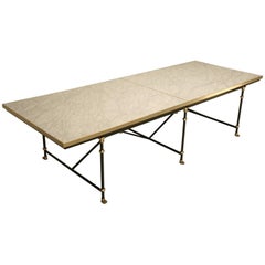 Mesa de Comedor Estilo Industrial Francés Acero, Latón y Bronce, Cualquier Tamaño