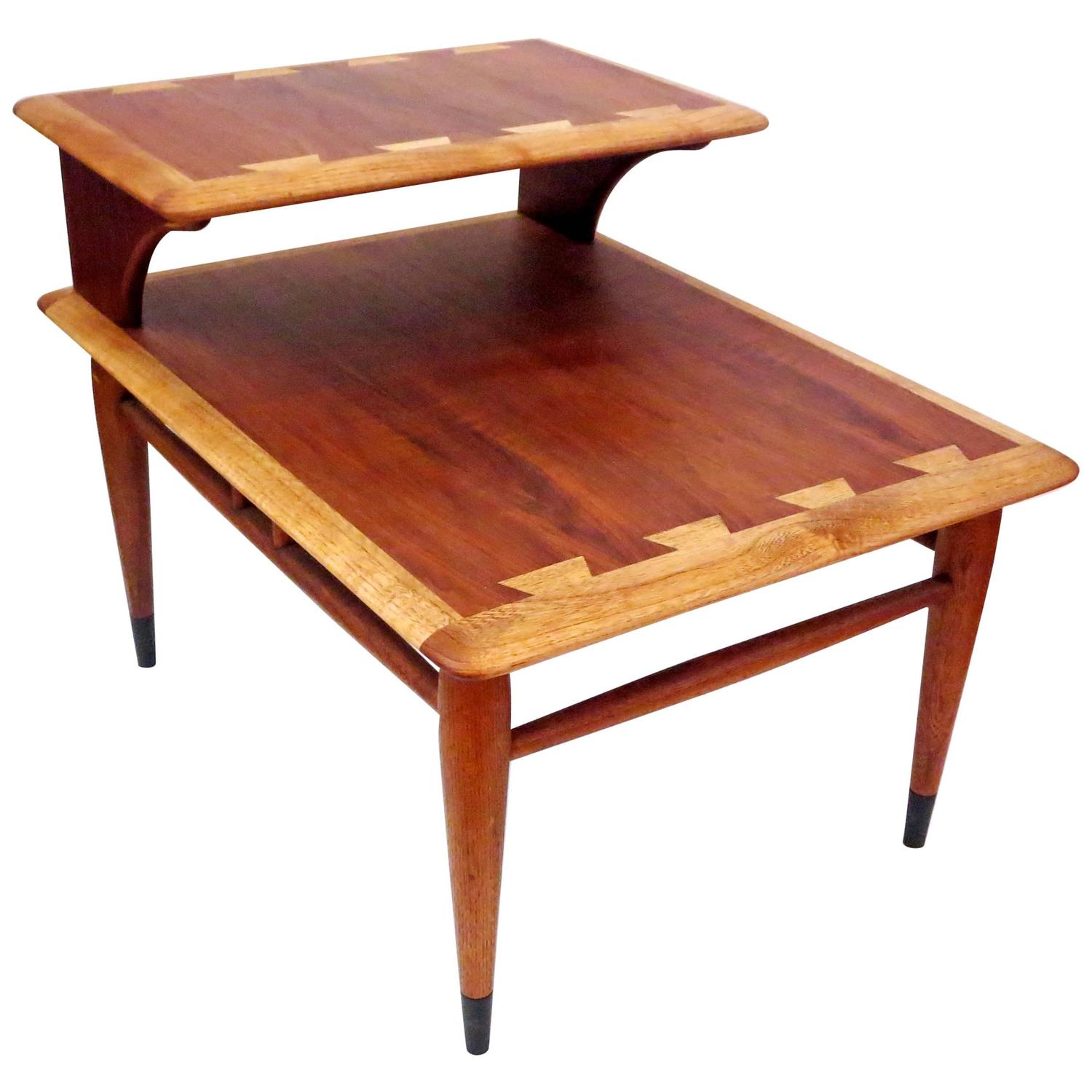 f atomic table walnut Modern 1950s table step end American Atomic side f atomic table walnut Modern 1950s table step end American Atomic side