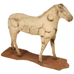Antique Child's Papier Mâché Over Wood Horse Circa 1900's Original Condition
