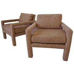 Drexel Upholstered Parson Styled Chairs