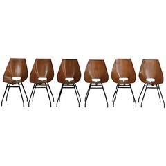 Set of Six Dining Chairs, Italy, 1950s