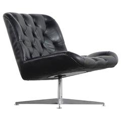 Eddi Harlis, Easy Lounge Chair for Hans Kaufeld, 1962 Chesterfield Leather