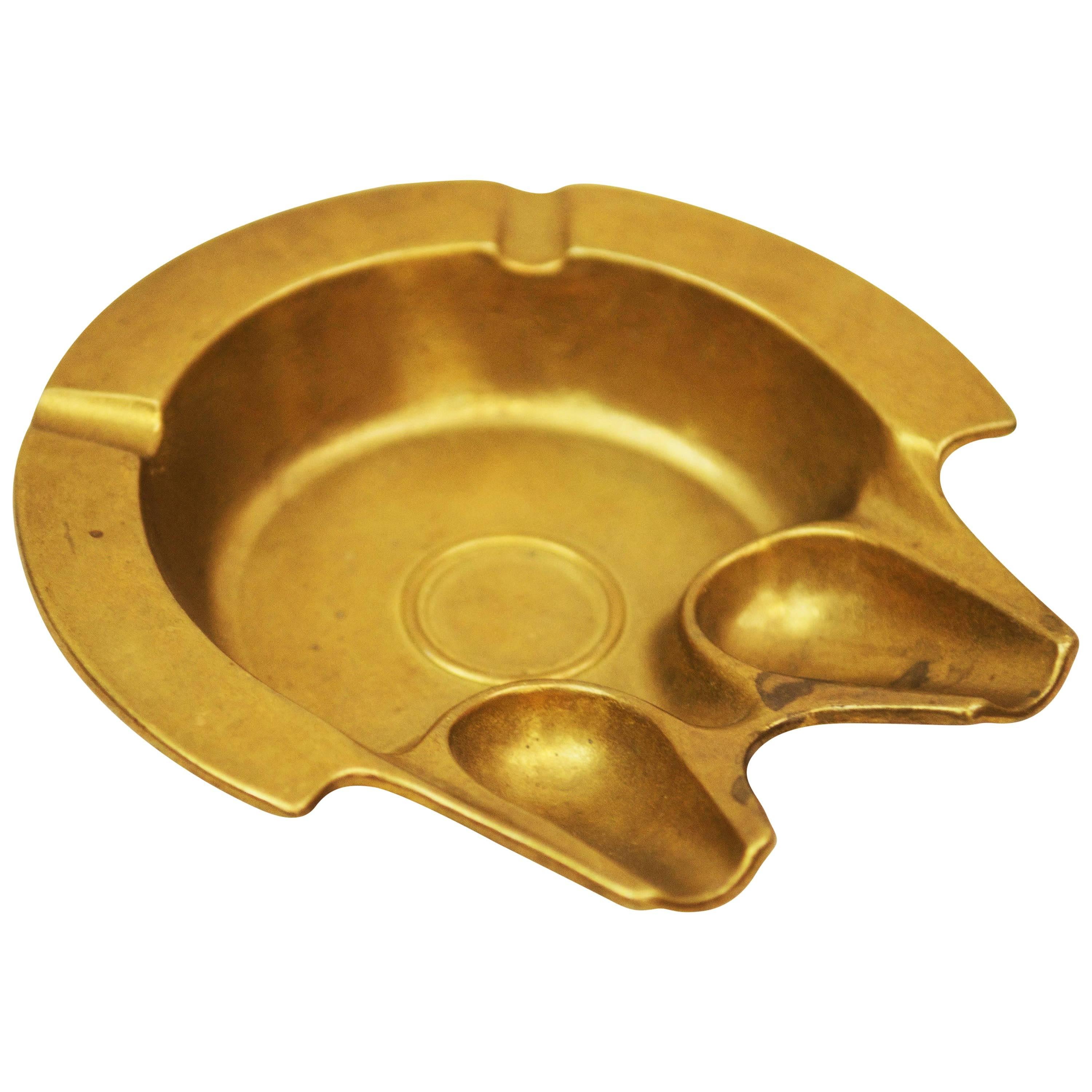 Austrian Art Deco Brass Ashtay For Sale at 1stDibs