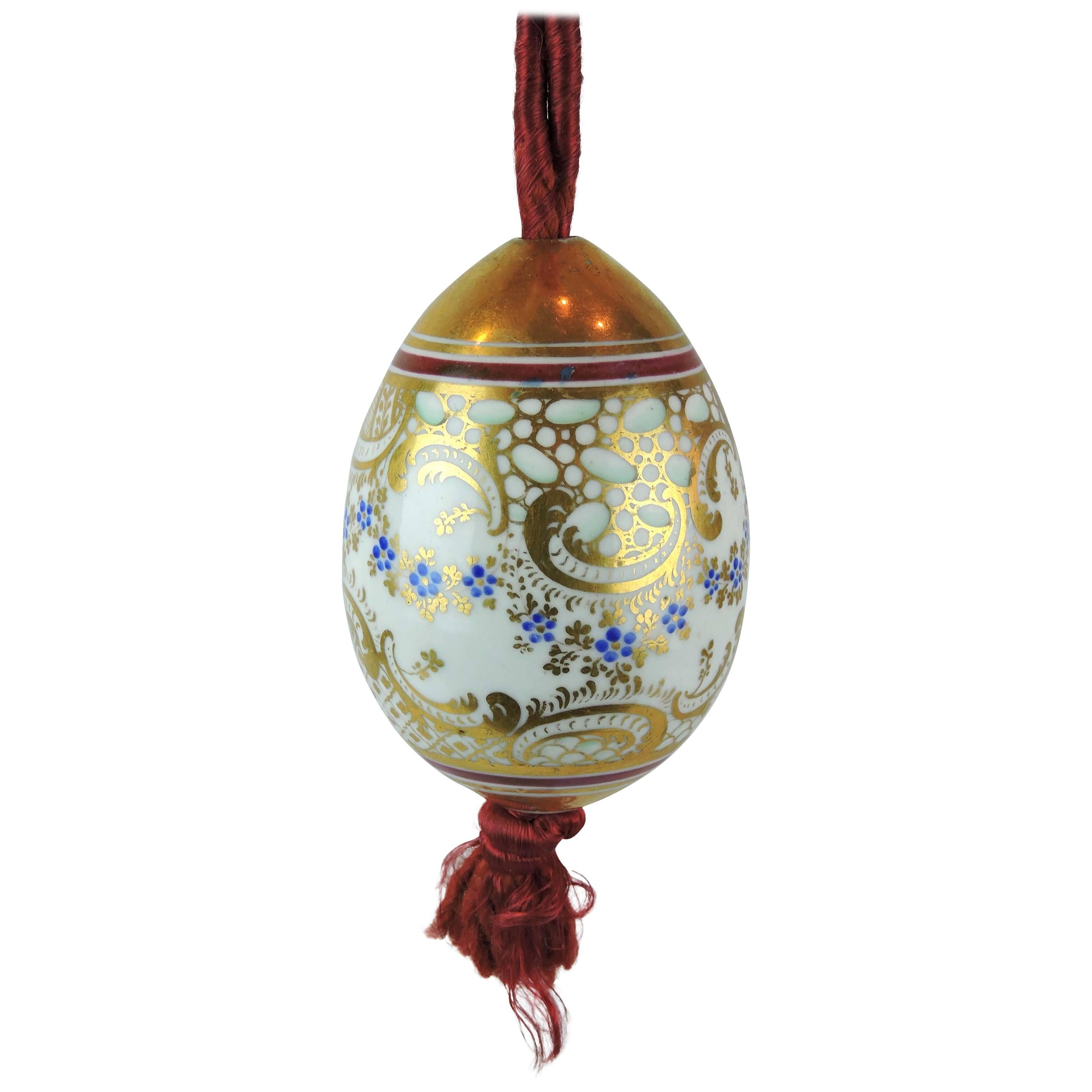 19th Century Russian Porcelain Easter Egg For Sale