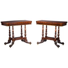 Pair of Mahogany Card Tables in the Neo-Classical Taste 8
