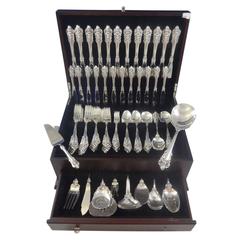 Vintage Grande Baroque by Wallace Sterling Silver Flatware Set 12 Service Lunch Setting