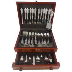 Grande Baroque by Wallace Sterling Silver Flatware Set for 12, 81 Pieces