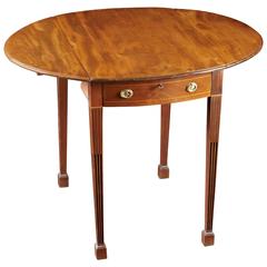 Hepplewhite Mahogany Oval Pembroke Table, English, 18th Century