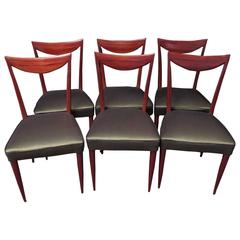 Six Chairs, Italian Manufacturing, 1950s 4