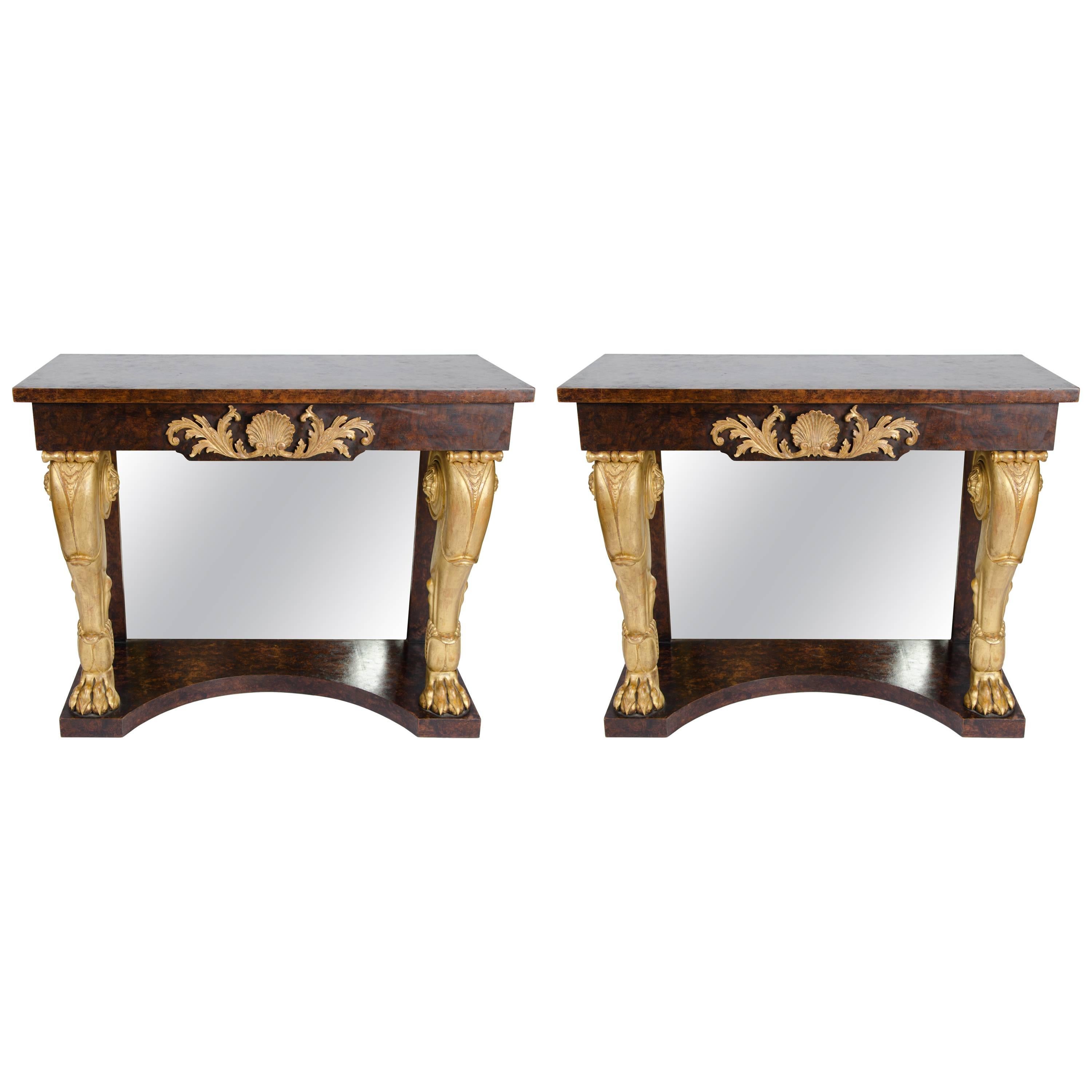 Pair of Late 20th C. Console Tables
