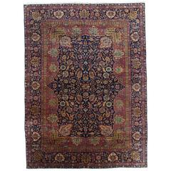 Antique Amritsar Oriental Rug from India of Pashmina Wool
