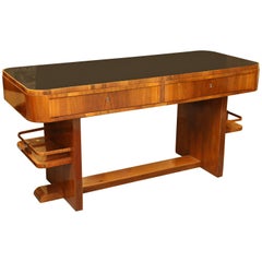 Art Deco Walnut Desk from Hungary