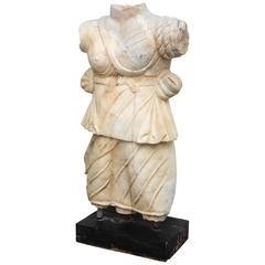 Large Marble Torso of Diana after the Roman Antique