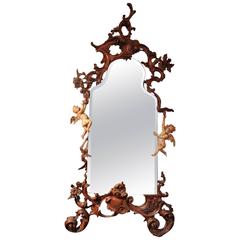 French Mirror in Baroque Style End of the 19th Century