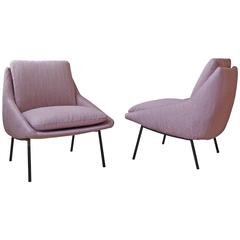 Pair of French 1950s Joseph-André Motte Lounge Chairs