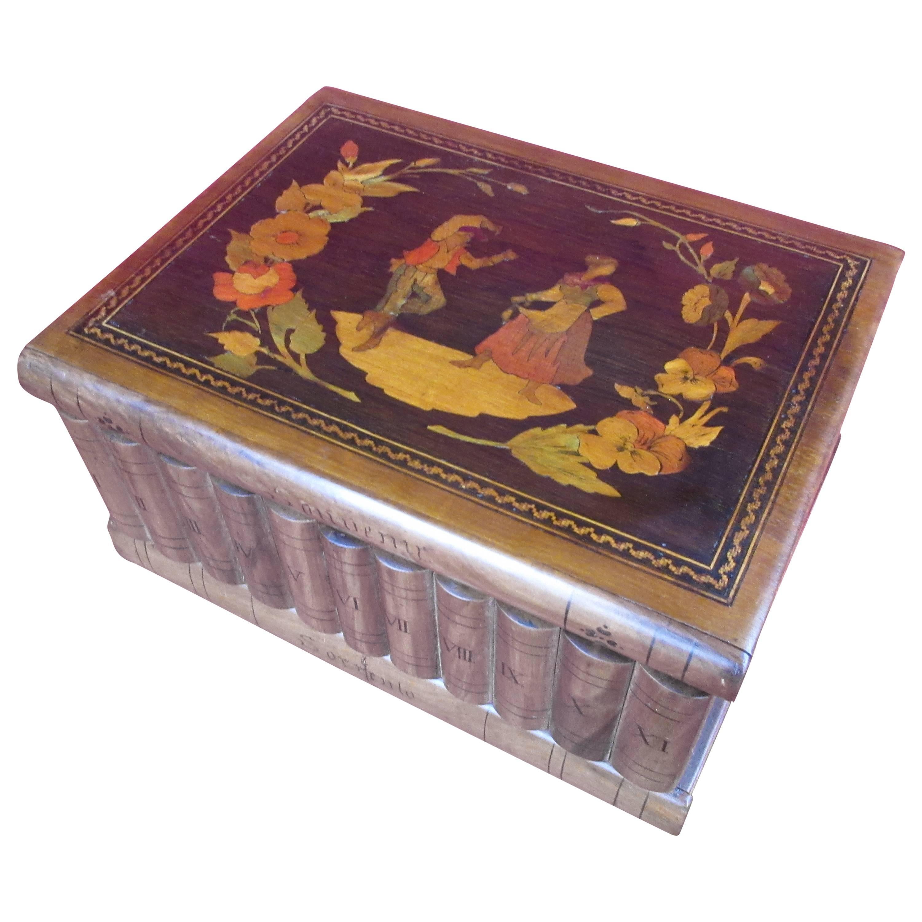 Antique 'Grand Tour' Olivewood Box, 19th Century For Sale