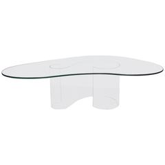 Mid-Century Modern Sculptural Free-Form Lucite Coffee Table