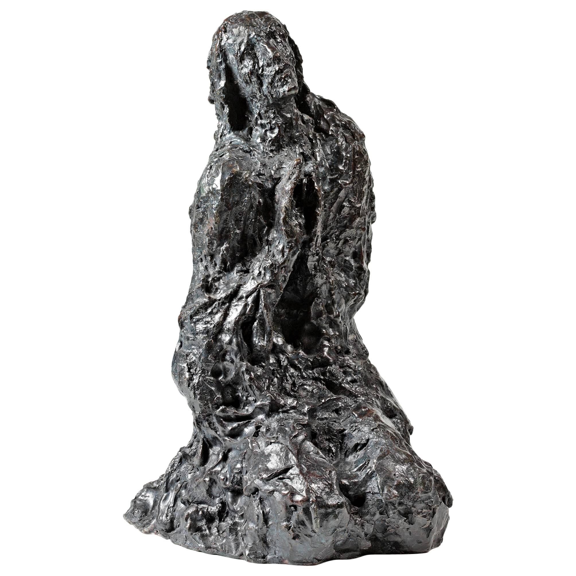 Bronze Sculpture "Le Christ au Mont des Oliviers" by Edmond Moirignot  For Sale