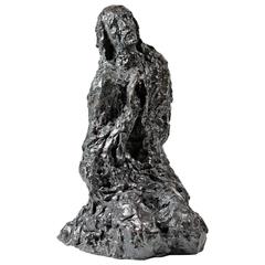 Bronze Sculpture "Le Christ au Mont des Oliviers" by Edmond Moirignot 
