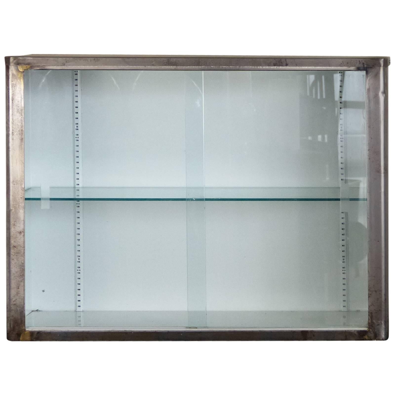 Steel and Glass Wall Cabinet