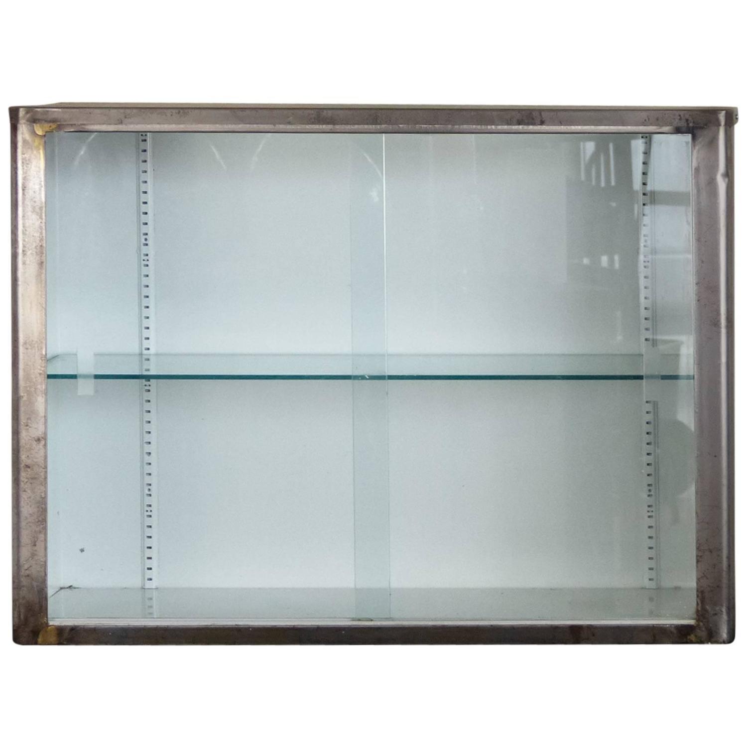 Metal Wall Cabinet steel and glass wall cabinet at 1stdibs Metal Wall Cabinet steel and glass wall cabinet at 1stdibs