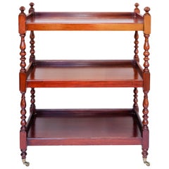 Three-Tiered Mahogany Cart