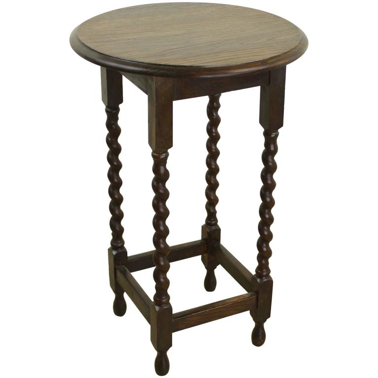 English Barley Twist Side Table at 1stDibs