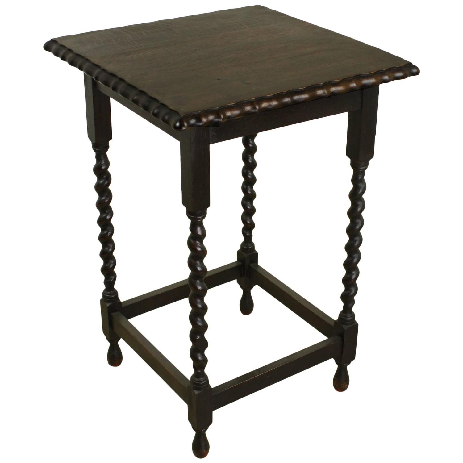 English Barley Twist Side Table at 1stdibs