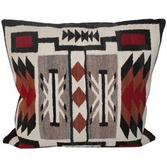 Large Geometric Navajo Indian Weaving Pillow 5