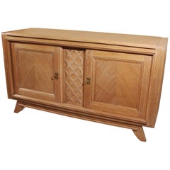 French 1940s Cerused Oak Buffet in the Style of Adnet