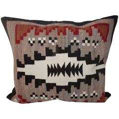 Amazing Monumental Geometric Navajo Indian Weaving Pillow