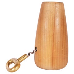 Retro Carl Auböck Wooden Holder with a Corkscrew