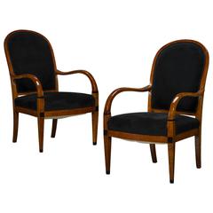 Pair of Art Deco Armchairs, Denmark, circa 1920 9